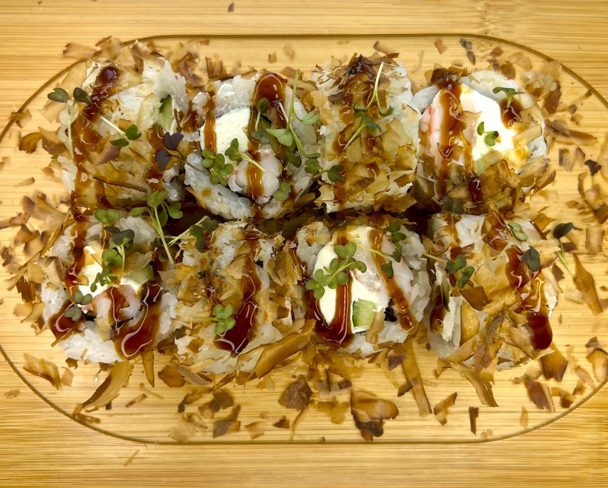 Бонито с креветками