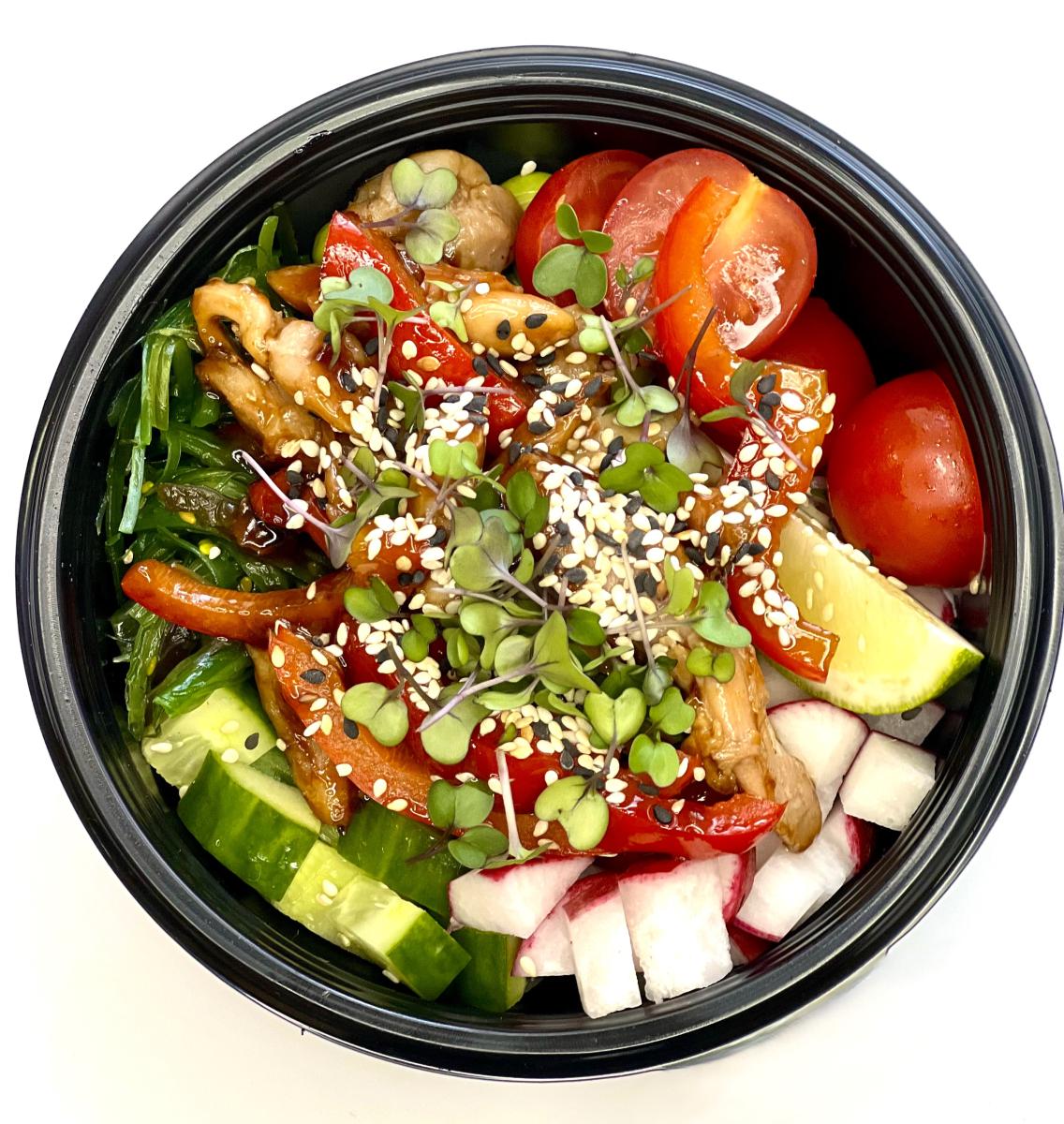 Поке с курицей терияки