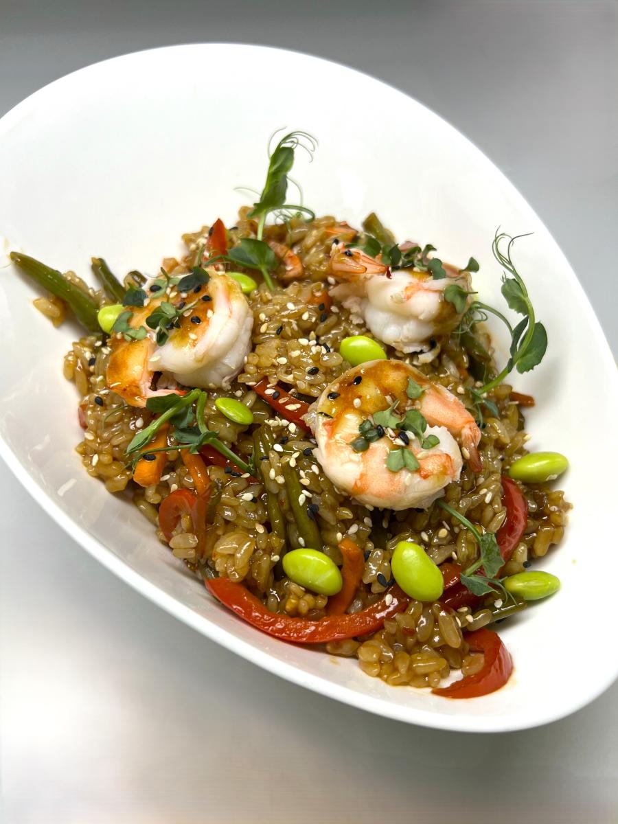 Тяхан с креветками