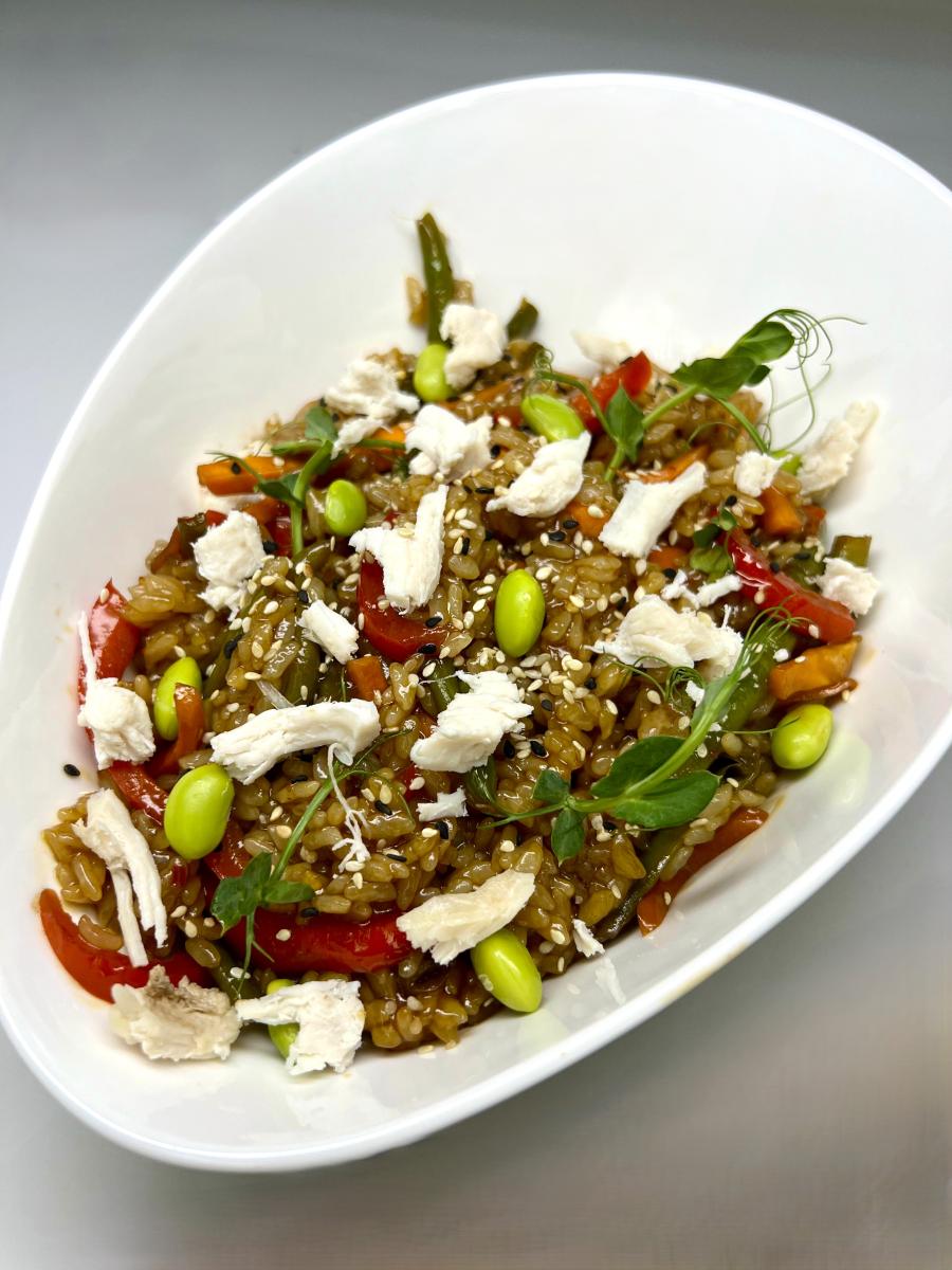 Тяхан с курицей